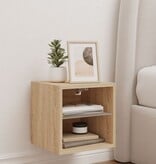 VidaXL Tv-wandmeubel met LED-verlichting 30x28,5x30 cm sonoma eiken