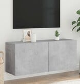 VidaXL Tv-meubel wandgemonteerd 100x30x41 cm betongrijs