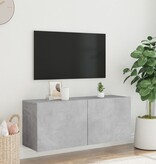 VidaXL Tv-meubel wandgemonteerd 100x30x41 cm betongrijs