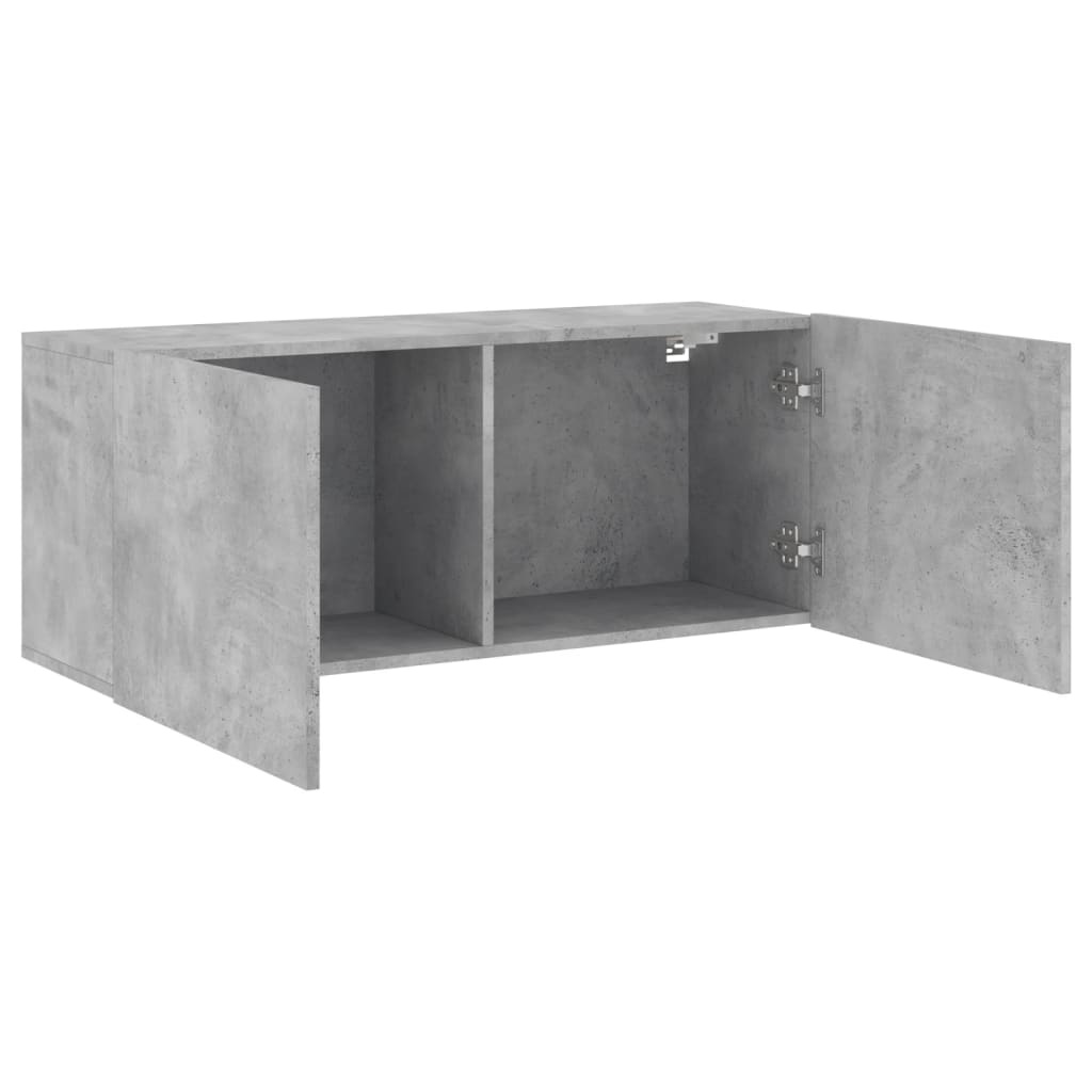 VidaXL Tv-meubel wandgemonteerd 100x30x41 cm betongrijs