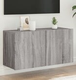 VidaXL Tv-meubel wandgemonteerd 80x30x41 cm grijs sonoma eikenkleurig