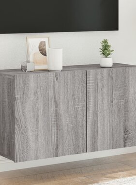 VidaXL Tv-meubel wandgemonteerd 80x30x41 cm grijs sonoma eikenkleurig