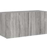 VidaXL Tv-meubel wandgemonteerd 80x30x41 cm grijs sonoma eikenkleurig