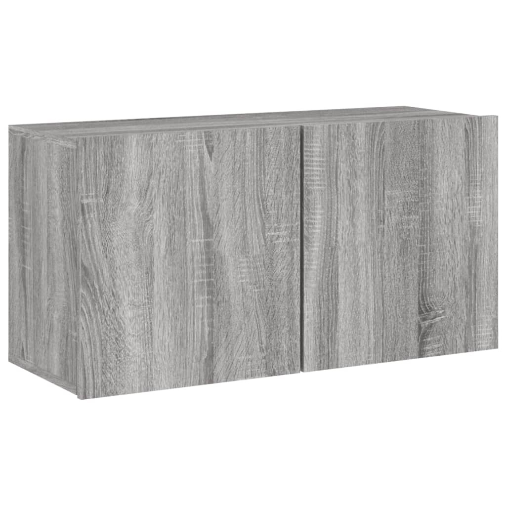VidaXL Tv-meubel wandgemonteerd 80x30x41 cm grijs sonoma eikenkleurig