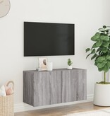 VidaXL Tv-meubel wandgemonteerd 80x30x41 cm grijs sonoma eikenkleurig