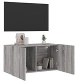 VidaXL Tv-meubel wandgemonteerd 80x30x41 cm grijs sonoma eikenkleurig