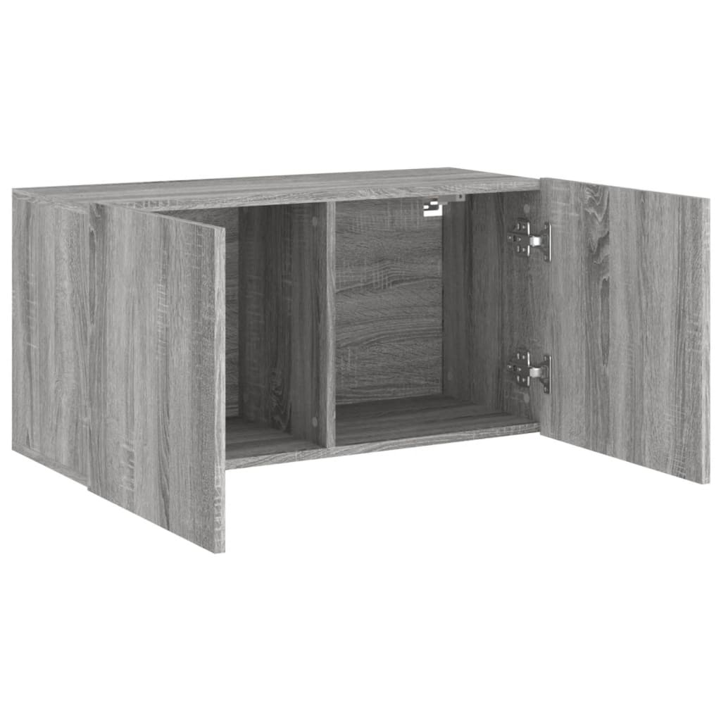 VidaXL Tv-meubel wandgemonteerd 80x30x41 cm grijs sonoma eikenkleurig