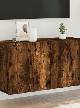 VidaXL Tv-meubel wandgemonteerd 80x30x41 cm gerookt eikenkleurig