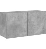VidaXL Tv-meubel wandgemonteerd 80x30x41 cm betongrijs