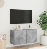 VidaXL Tv-meubel wandgemonteerd 80x30x41 cm betongrijs