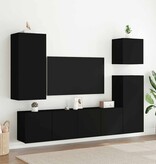 VidaXL Tv-meubels 2 st wandgemonteerd 80x30x41 cm zwart