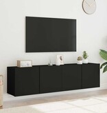 VidaXL Tv-meubels 2 st wandgemonteerd 80x30x41 cm zwart