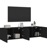 VidaXL Tv-meubels 2 st wandgemonteerd 80x30x41 cm zwart