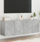 VidaXL Tv-meubels 2 st wandgemonteerd 60x30x41 cm betongrijs