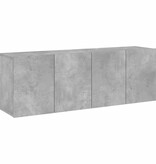 VidaXL Tv-meubels 2 st wandgemonteerd 60x30x41 cm betongrijs