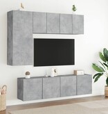 VidaXL Tv-meubels 2 st wandgemonteerd 60x30x41 cm betongrijs