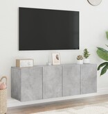 VidaXL Tv-meubels 2 st wandgemonteerd 60x30x41 cm betongrijs