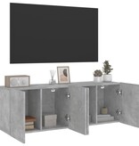 VidaXL Tv-meubels 2 st wandgemonteerd 60x30x41 cm betongrijs