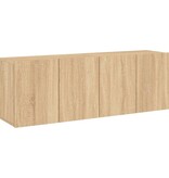 VidaXL Tv-meubels 2 st wandgemonteerd 60x30x41 cm sonoma eikenkleurig