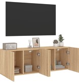 VidaXL Tv-meubels 2 st wandgemonteerd 60x30x41 cm sonoma eikenkleurig