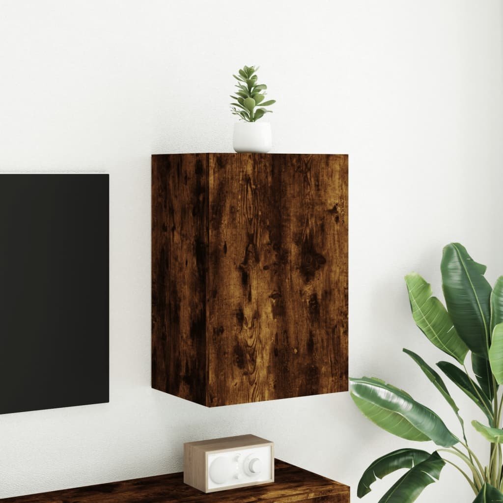VidaXL Tv-wandmeubel 40,5x30x60 cm bewerkt hout gerookt eikenkleurig