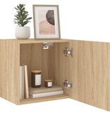 VidaXL Tv-wandmeubel 40,5x30x40 cm bewerkt hout sonoma eikenkleurig