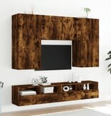 VidaXL Tv-wandmeubels 2 st 100x30x30 cm bewerkt hout gerookt eiken