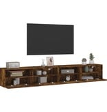 VidaXL Tv-wandmeubels 2 st 100x30x30 cm bewerkt hout gerookt eiken