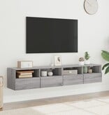 VidaXL Tv-wandmeubels 2 st 80x30x30 cm bewerkt hout grijs sonoma eiken