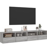VidaXL Tv-wandmeubels 2 st 80x30x30 cm bewerkt hout grijs sonoma eiken