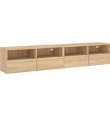 VidaXL Tv-wandmeubels 2 st 80x30x30 cm bewerkt hout sonoma eikenkleur