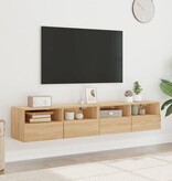VidaXL Tv-wandmeubels 2 st 80x30x30 cm bewerkt hout sonoma eikenkleur