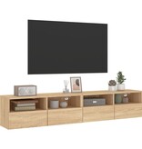 VidaXL Tv-wandmeubels 2 st 80x30x30 cm bewerkt hout sonoma eikenkleur