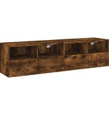 VidaXL Tv-wandmeubels 2 st 60x30x30 cm bewerkt hout gerookt eikenkleur