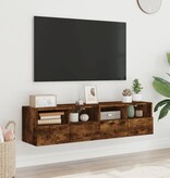 VidaXL Tv-wandmeubels 2 st 60x30x30 cm bewerkt hout gerookt eikenkleur