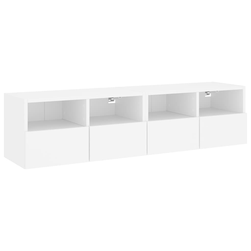 VidaXL Tv-wandmeubels 2 st 60x30x30 cm bewerkt hout wit