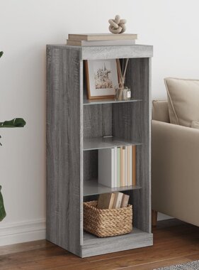 VidaXL Dressoir met LED-verlichting 41x37x100 cm grijs sonoma eiken