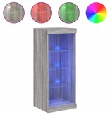 VidaXL Dressoir met LED-verlichting 41x37x100 cm grijs sonoma eiken