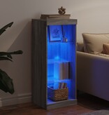 VidaXL Dressoir met LED-verlichting 41x37x100 cm grijs sonoma eiken