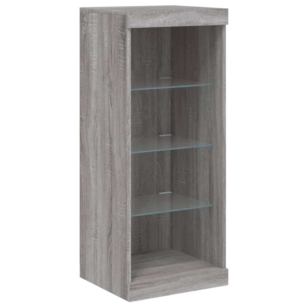 VidaXL Dressoir met LED-verlichting 41x37x100 cm grijs sonoma eiken