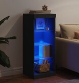 VidaXL Dressoir met LED-verlichting 41x37x100 cm zwart