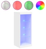 VidaXL Dressoir met LED-verlichting 41x37x100 cm wit