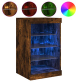 VidaXL Dressoir met LED-verlichting 41x37x67 cm gerookt eikenkleurig