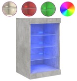 VidaXL Dressoir met LED-verlichting 41x37x67 cm betongrijs
