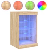 VidaXL Dressoir met LED-verlichting 41x37x67 cm sonoma eikenkleurig