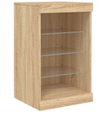 VidaXL Dressoir met LED-verlichting 41x37x67 cm sonoma eikenkleurig