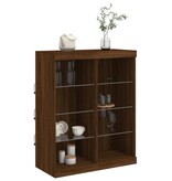 VidaXL Dressoir met LED-verlichting 81x37x100 cm bruin eikenkleur