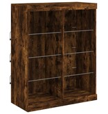 VidaXL Dressoir met LED-verlichting 81x37x100 cm gerookt eikenkleurig