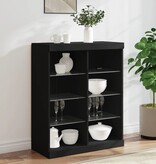 VidaXL Dressoir met LED-verlichting 81x37x100 cm zwart