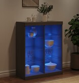 VidaXL Dressoir met LED-verlichting 81x37x100 cm zwart